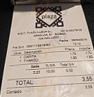 Plaza Gran Via menu