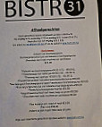 Bistro 31 menu