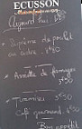 Le Bistro de l'Amiral menu