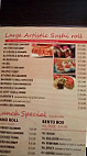 Moon's Sushi menu