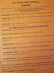 B's Corner Cafe Bakery menu