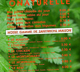 O'naturelle menu