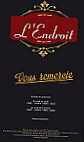 L'Endroit menu