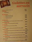 La Creperie du Beffroi menu