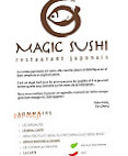 Magic Sushi menu