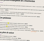 L'Institution menu