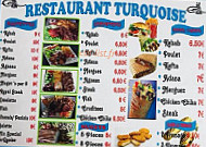 Turquoise menu