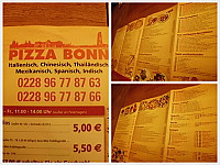 Pizza Bonn menu