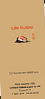 Un Sushi menu