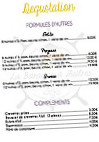 La Baraque à Huîtres menu