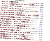 Le Phenix menu