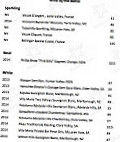 The Couran Cove menu