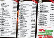 Pizzeria Italia menu