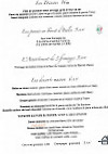 Restaurant le 15 menu