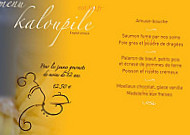 Restaurant du Dauphin menu