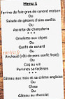 L'auberge De Ravilhon menu