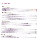 Saveurs D'en Haut menu