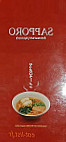 Sapporo Ramen menu