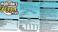 Hortons Pizza Plus menu