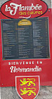 La Flambee Des Cuivres menu