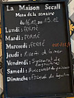 La Maison Secall menu