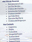 Ponent Plage menu