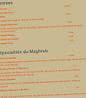 Le Continental menu