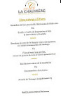 La Chaumière menu