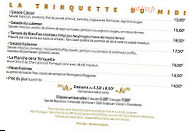 La Trinquette menu