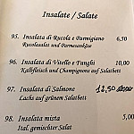 La Grotta menu