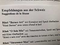 Alte Zunft menu