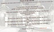 La Nouvelle Auberge menu