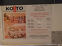 Koto menu