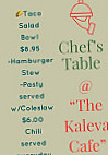 Kaleva Cafe menu