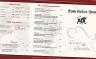 Zum Dicken Stein menu