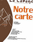 La Cabane menu