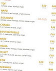 Tof Pizza menu