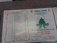 China King menu