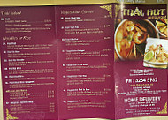 Thai Hut menu