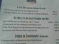 Inselbräu Frauenchiemsee menu