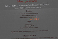 A La Bonne Fourchette menu