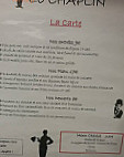 Le Chaplin menu