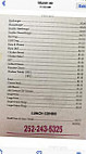 Wilson Doughnut Shop menu