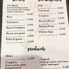 Tía María menu