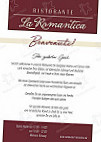 La Romantica menu