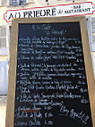 Au Prieuré menu