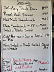 Coach Light Inn menu