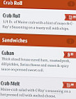 C-ray Lobster menu