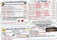 Le Chalet Du Coucou menu