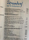 Strandvej Bar Restaurant Großenbrode menu